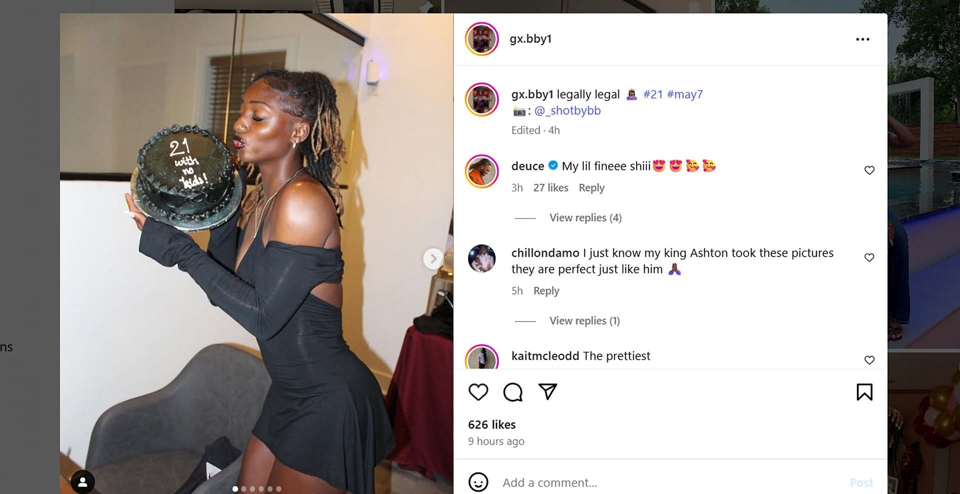 Ashton Jeanty's girlfriend Gabrielle Miller /@gx.bby1
